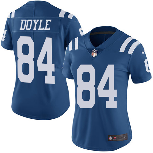 Indianapolis Colts 84 Limited Jack Doyle Royal Blue Nike NFL Women Rush Vapor Untouchable jersey